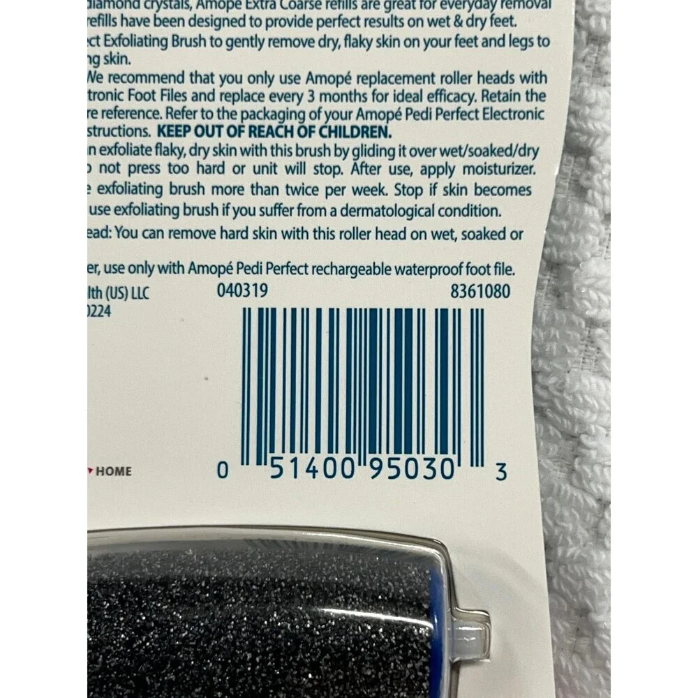 Amope Pedi Perfect Refills Lot of 4 Packs Extra Coarse & Exfoliating Brush